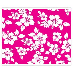 Pink Hawaiian Flowers Zipper Medium Tote Bag from ArtsNow.com Back