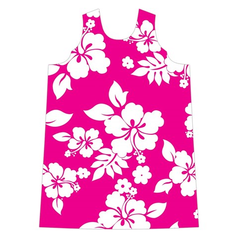 Pink Hawaiian Flowers Shoulder Cutout Velvet One Piece from ArtsNow.com Front