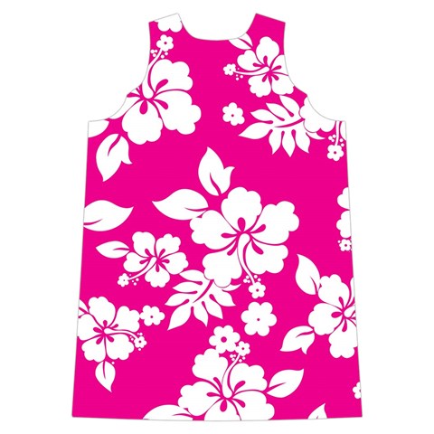 Pink Hawaiian Flowers Shoulder Cutout Velvet One Piece from ArtsNow.com Back