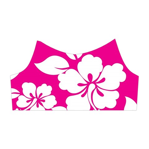 Pink Hawaiian Flowers Shoulder Cutout Velvet One Piece from ArtsNow.com Left Sleeve
