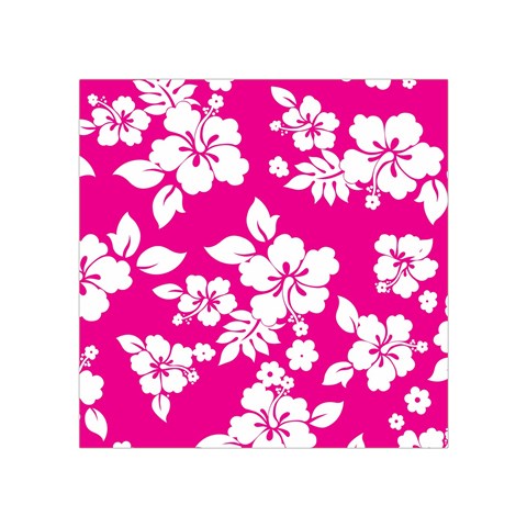 Pink Hawaiian Flowers Square Tapestry (Small) from ArtsNow.com Front