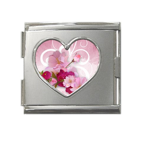 Design Art (design 19) Mega Link Heart Italian Charm (18mm) from ArtsNow.com Front