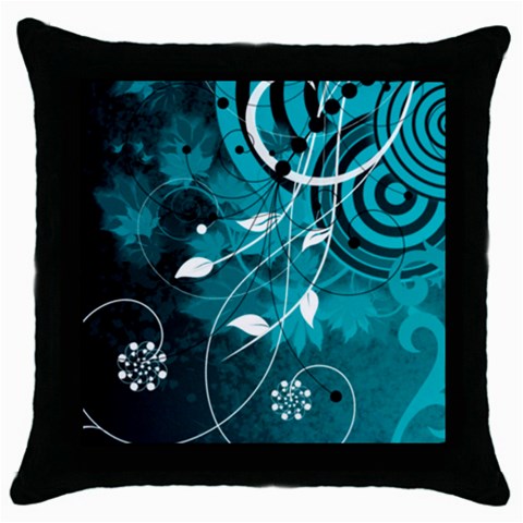 Design Art (design 15) Throw Pillow Case (Black) from ArtsNow.com Front