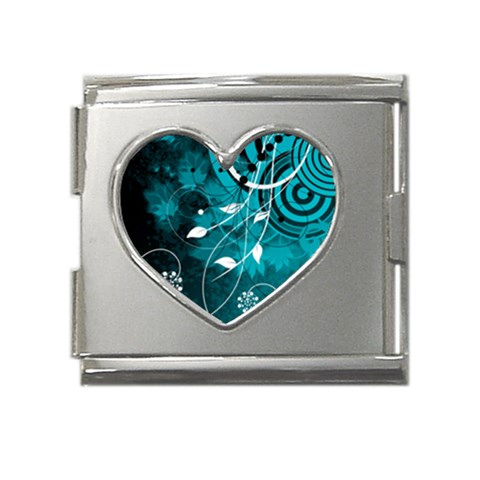 Design Art (design 15) Mega Link Heart Italian Charm (18mm) from ArtsNow.com Front