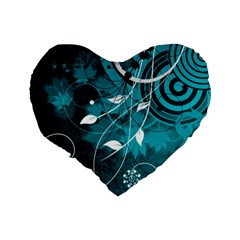Design Art (design 15) Standard 16  Premium Flano Heart Shape Cushion  from ArtsNow.com Back