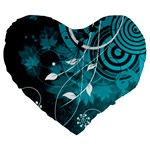Design Art (design 15) Large 19  Premium Flano Heart Shape Cushion