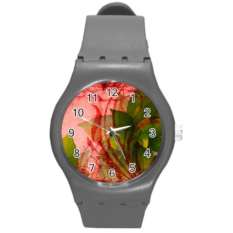 Design Art (design 14) Round Plastic Sport Watch (M) from ArtsNow.com Front