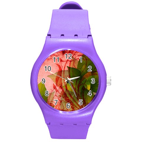 Design Art (design 14) Round Plastic Sport Watch (M) from ArtsNow.com Front