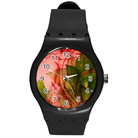 Design Art (design 14) Round Plastic Sport Watch (M) from ArtsNow.com Front