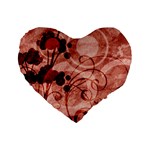 Design Art (design 10) Standard 16  Premium Flano Heart Shape Cushion 