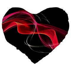 Design Art (design 8) Large 19  Premium Heart Shape Cushion from ArtsNow.com Back