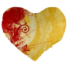 Design Art (design 6) Large 19  Premium Heart Shape Cushion from ArtsNow.com Front