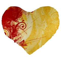 Design Art (design 6) Large 19  Premium Heart Shape Cushion from ArtsNow.com Back