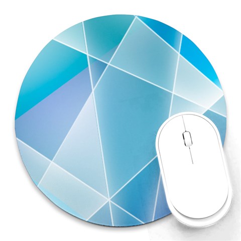 Blue Lights Round Mousepad from ArtsNow.com Front