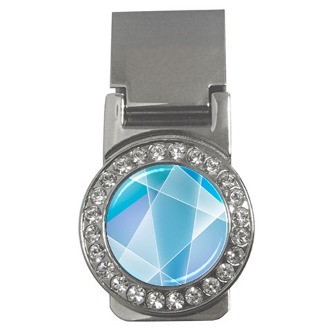 Blue Lights Money Clip (CZ) from ArtsNow.com Front