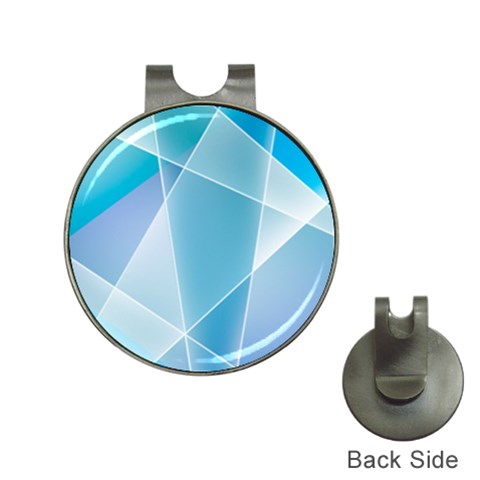 Blue Lights Golf Ball Marker Hat Clip from ArtsNow.com Front