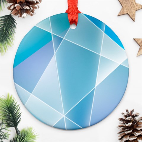 Blue Lights Round Ornament (Two Sides) from ArtsNow.com Front