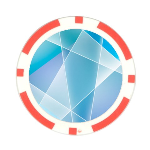 Blue Lights Poker Chip Card Guard from ArtsNow.com Front