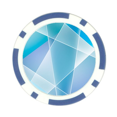 Blue Lights Poker Chip Card Guard from ArtsNow.com Front