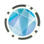 Blue Lights Poker Chip Card Guard