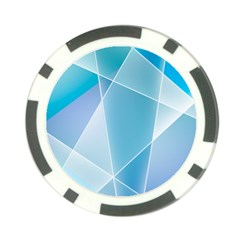 Blue Lights Poker Chip Card Guard from ArtsNow.com Back