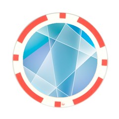 Blue Lights Poker Chip Card Guard from ArtsNow.com Back