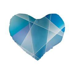 Blue Lights Standard 16  Premium Heart Shape Cushion  from ArtsNow.com Front