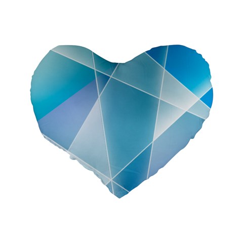 Blue Lights Standard 16  Premium Heart Shape Cushion  from ArtsNow.com Back