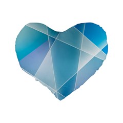 Blue Lights Standard 16  Premium Heart Shape Cushion  from ArtsNow.com Back