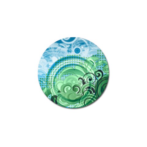 Blue Green Circle Design Golf Ball Marker from ArtsNow.com Front