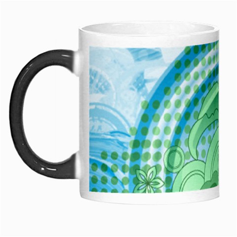 Blue Green Circle Design Morph Mug from ArtsNow.com Left