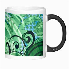 Blue Green Circle Design Morph Mug from ArtsNow.com Right