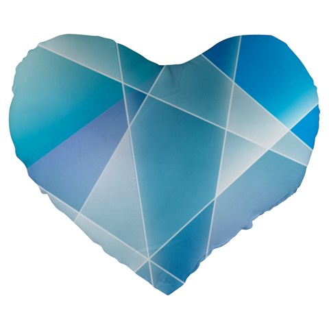 Blue Lights Large 19  Premium Flano Heart Shape Cushion from ArtsNow.com Front