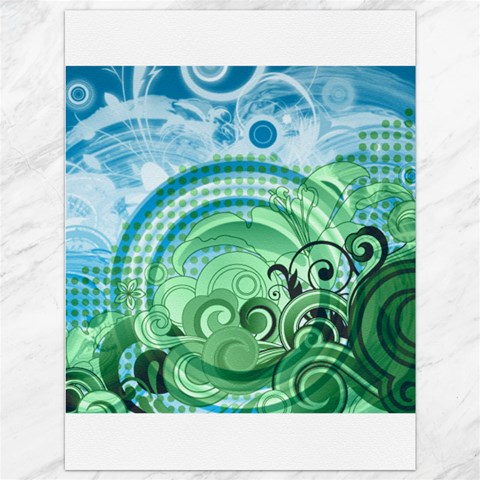 Blue Green Circle Design Canvas 36  x 48  from ArtsNow.com 35.26 x46.15  Canvas - 1