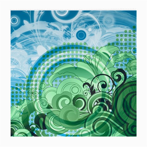 Blue Green Circle Design Medium Glasses Cloth (2 Sides) from ArtsNow.com Front