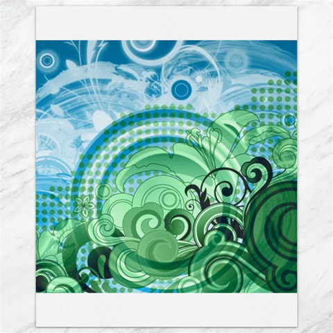 Blue Green Circle Design Canvas 11  x 14  from ArtsNow.com 10.95 x13.48  Canvas - 1