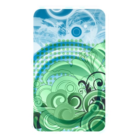 Blue Green Circle Design Memory Card Reader (Rectangular) from ArtsNow.com Front