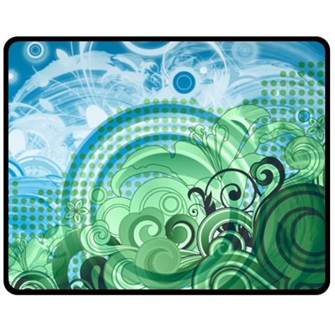 Blue Green Circle Design Fleece Blanket (Medium) from ArtsNow.com 60 x50  Blanket Front