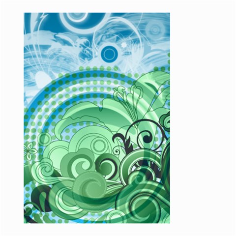 Blue Green Circle Design Small Garden Flag (Two Sides) from ArtsNow.com Front