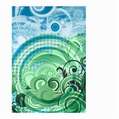 Blue Green Circle Design Small Garden Flag (Two Sides) from ArtsNow.com Back