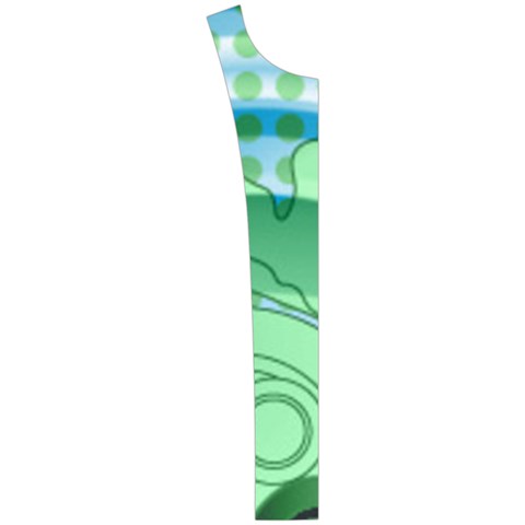 Blue Green Circle Design Women s Button Up Vest from ArtsNow.com Button Placket Left