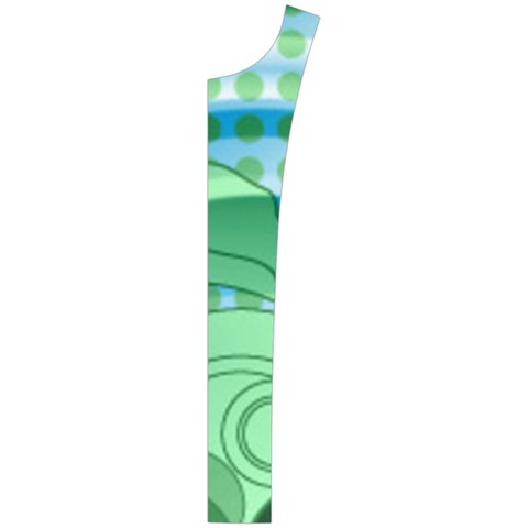 Blue Green Circle Design Women s Button Up Vest from ArtsNow.com Button Placket Right