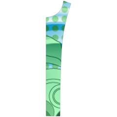 Blue Green Circle Design Women s Button Up Vest from ArtsNow.com Button Placket Right
