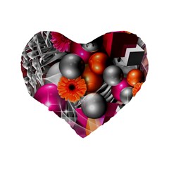 Ball Art Standard 16  Premium Flano Heart Shape Cushion  from ArtsNow.com Back