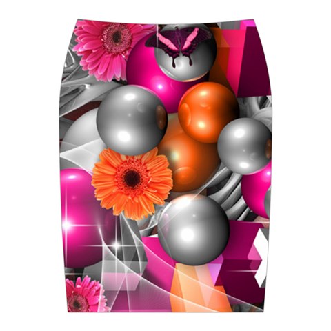 Ball Art Midi Wrap Pencil Skirt from ArtsNow.com Back
