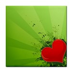 Red Heart Art Tile Coaster