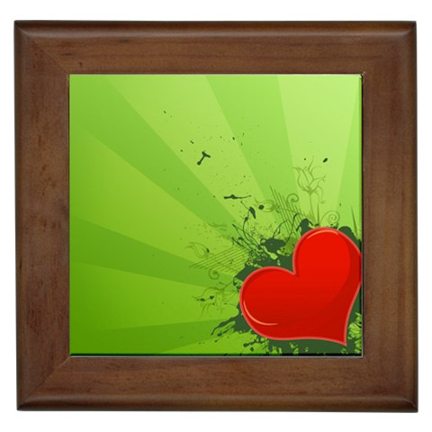 Red Heart Art Framed Tile from ArtsNow.com Front