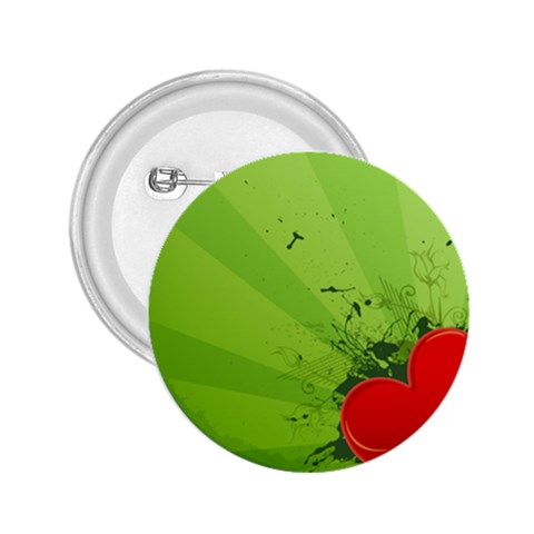 Red Heart Art 2.25  Button from ArtsNow.com Front