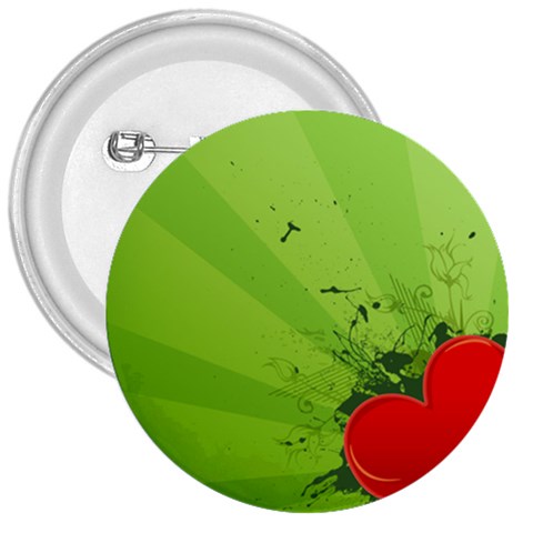 Red Heart Art 3  Button from ArtsNow.com Front