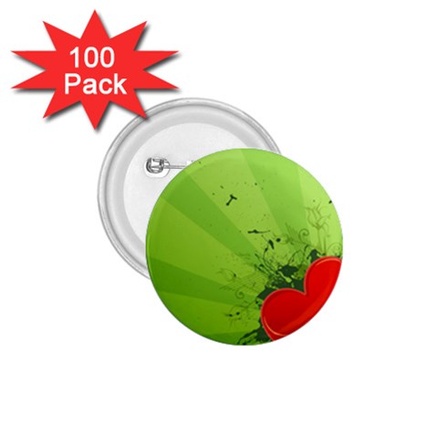 Red Heart Art 1.75  Button (100 pack)  from ArtsNow.com Front